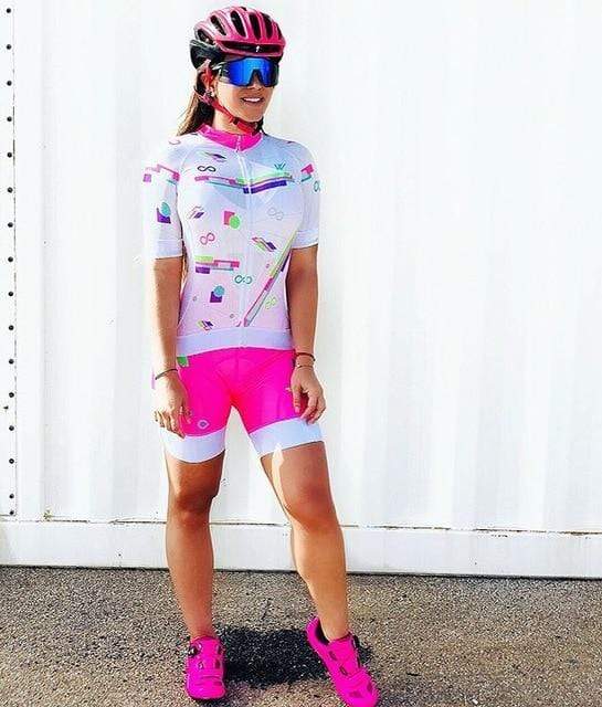 Women triathlon suit  sets Pink - Cycle-Run
