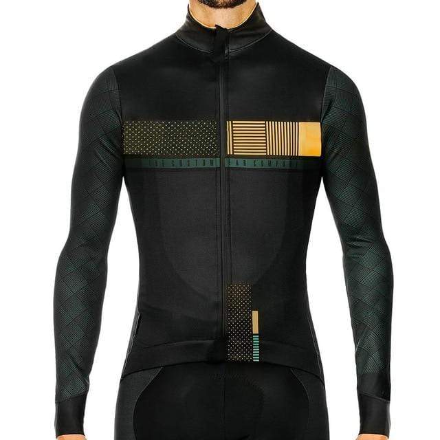 Winter cycling jersey long sleeve  thermal fleece - Cycle-Run